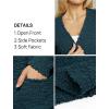 MEROKEETY Women’s Long Sleeve Soft Chunky Knit Sweater Open Front Cardigans Outwear Coat(Hunter Green)