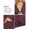 MEROKEETY Women’s Long Sleeve Soft Chunky Knit Sweater Open Front Cardigans Outwear Coat(Maroon)