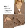MEROKEETY Women’s Long Sleeve Soft Chunky Knit Sweater Open Front Cardigans Outwear Coat(Mocha)