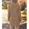 MEROKEETY Women’s Long Sleeve Soft Chunky Knit Sweater Open Front Cardigans Outwear Coat(Mocha)