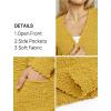 MEROKEETY Women’s Long Sleeve Soft Chunky Knit Sweater Open Front Cardigans Outwear Coat(Mustard)