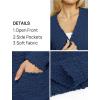MEROKEETY Women’s Long Sleeve Soft Chunky Knit Sweater Open Front Cardigans Outwear Coat(Navy)