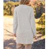 MEROKEETY Women’s Long Sleeve Soft Chunky Knit Sweater Open Front Cardigans Outwear Coat(Off-white)