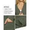 MEROKEETY Women’s Long Sleeve Soft Chunky Knit Sweater Open Front Cardigans Outwear Coat(Olive)