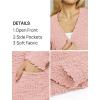 MEROKEETY Women’s Long Sleeve Soft Chunky Knit Sweater Open Front Cardigans Outwear Coat(Pink)