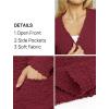 MEROKEETY Women’s Long Sleeve Soft Chunky Knit Sweater Open Front Cardigans Outwear Coat(Wine)