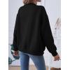 MEROKEETY Womens Long Sleeve Zip Up Sweatshirts Jackets Casual Loose Outwear with Pockets(Black)