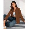 MEROKEETY Womens Long Sleeve Zip Up Sweatshirts Jackets Casual Loose Outwear with Pockets(Brown)