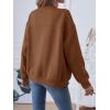 MEROKEETY Womens Long Sleeve Zip Up Sweatshirts Jackets Casual Loose Outwear with Pockets(Brown)