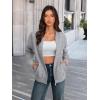 MEROKEETY Womens Long Sleeve Zip Up Sweatshirts Jackets Casual Loose Outwear with Pockets(Lightgrey)