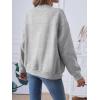 MEROKEETY Womens Long Sleeve Zip Up Sweatshirts Jackets Casual Loose Outwear with Pockets(Lightgrey)