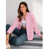 MEROKEETY Womens Long Sleeve Zip Up Sweatshirts Jackets Casual Loose Outwear with Pockets(Pink)