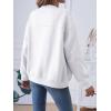 MEROKEETY Womens Long Sleeve Zip Up Sweatshirts Jackets Casual Loose Outwear with Pockets(White)