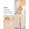 MEROKEETY Women’s Open Front Coatigan Sweater Long Sleeve Casual Knit Lapel Cardigan Coat with Pockets(Apricot)