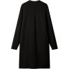 MEROKEETY Women’s Open Front Coatigan Sweater Long Sleeve Casual Knit Lapel Cardigan Coat with Pockets(Black)