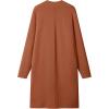 MEROKEETY Women’s Open Front Coatigan Sweater Long Sleeve Casual Knit Lapel Cardigan Coat with Pockets(Caramel)