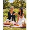 MEROKEETY Women’s Open Front Lightweight Cardigan 2026 Summer Casual Long Sleeve Button Beach Cover Up Tops(Black)