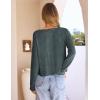 MEROKEETY Women’s Open Front Lightweight Cardigan 2026 Summer Casual Long Sleeve Button Beach Cover Up Tops(Dark Grey)