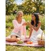 MEROKEETY Women’s Open Front Lightweight Cardigan 2026 Summer Casual Long Sleeve Button Beach Cover Up Tops(Light Pink)