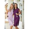MEROKEETY Women’s Sleeveless Lace Floral Elegant Cocktail Dress Crew Neck Knee Length for Party(Light Violet)