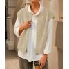 MEROKEETY Women’s Sleeveless Sherpa Lined Vest 2026 Oversized Outerwear with Pockets(Apricot)