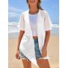 MEROKEETY Women’s Summer Lightweight Sheer Shrugs Tie Front Chiffon Cardigan Cover Up Shawls for Evening Dresses(White)
