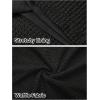 MEROKEETY Women’s Summer Mini Sundress Casual Waffle Knit Square Neck Drawstring Beach Tank Dresses(Black)