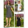 MEROKEETY Women’s Summer Short Lace Sleeve T Shirt Dress Casual Crew Neck Pleated Front Shift Dresses(Black)