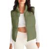 MEROKEETY Puffer Vest Women 2025 Fall Winter Sleeveless Jackets Lightweight Warm Stand Collar Quilted Zip Up Coat(Armygreen)