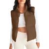 MEROKEETY Puffer Vest Women 2025 Fall Winter Sleeveless Jackets Lightweight Warm Stand Collar Quilted Zip Up Coat(Coffee)