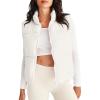 MEROKEETY Puffer Vest Women 2025 Fall Winter Sleeveless Jackets Lightweight Warm Stand Collar Quilted Zip Up Coat(White)
