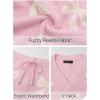 MEROKEETY Women’s Lounge Sets 2026 Fall Fashion 2 Piece Outfits Sweater Pajama Set Fuzzy Loungewear Matching Winter Clothes(Bowpink)