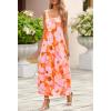 MEROKEETY Women’s Boho Maxi Sundress 2026 Summer Beach Dress Scoop Neck Sleeveless Loose Tank Dress(Floralorange)