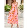 MEROKEETY Women’s Boho Maxi Sundress 2026 Summer Beach Dress Scoop Neck Sleeveless Loose Tank Dress(Floralorange)