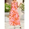 MEROKEETY Women’s Boho Maxi Sundress 2026 Summer Beach Dress Scoop Neck Sleeveless Loose Tank Dress(Floralorange)