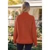 MEROKEETY Women’s Turtleneck Long Sleeve Sweater 2025 Fall Cozy Knit Loose Casual Trendy Pullover Tops Winter Clothes(Rustred)