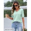 MEROKEETY Women’s Short Sleeve Sweater Summer Business Casual Tops V Neck Lightweight Knit Work Shirts 2026(Mint)