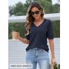 MEROKEETY Women’s Short Sleeve Sweater Summer Business Casual Tops V Neck Lightweight Knit Work Shirts 2026(Navy)