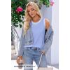 MEROKEETY Womens Tank Tops 2026 Summer Casual Sleeveless Crew Neck Basic T Shirts Beach Striped Color Block Clothes(Blue)