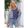 MEROKEETY Womens Tank Tops 2026 Summer Casual Sleeveless Crew Neck Basic T Shirts Beach Striped Color Block Clothes(Navy)