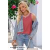 MEROKEETY Womens Tank Tops 2026 Summer Casual Sleeveless Crew Neck Basic T Shirts Beach Striped Color Block Clothes(Red)