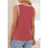 MEROKEETY Womens Tank Tops 2026 Summer Casual Sleeveless Crew Neck Basic T Shirts Beach Striped Color Block Clothes(Red)