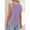 MEROKEETY Womens Tank Tops 2026 Summer Casual Sleeveless Crew Neck Basic T Shirts Beach Striped Color Block Clothes(Taro)