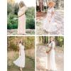 MEROKEETY Women’s 2026 V Neck Short Sleeve Floral Lace Wedding Dress A Line Boho Bridesmaid Cocktail Party Maxi Dress(Magenta)