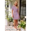 MEROKEETY Women’s Summer Bodycon Sweater Dress Business Casual Outfis Short Sleeve Knit Button Formal Elegant Work Dress(Taro)