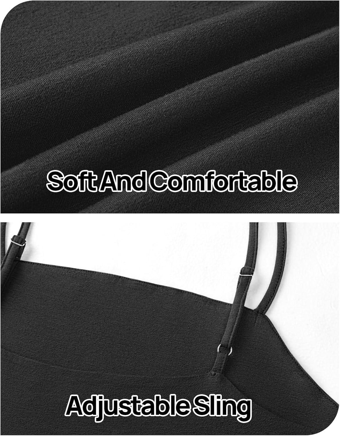 imageMEROKEETY Womens Summer Casual Rompers Sleeveless Spaghetti Strap Boho Wide Leg Jumpsuits Travel Vacation Outfits OverallsBlack