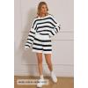 MEROKEETY Women’s 2 Piece Sweater Lounge Sets Striped Long Sleeve Shorts Oversized Matching Outfits(Blackcombo)