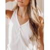 MEROKEETY Women’s Ribbed Tank Top Sleeveless Bodysuits Summer 2026 V Neck Button Body Suit Tummy Control Tshirt(White)