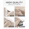 MEROKEETY Women’s Summer Two Piece Short Sets Ruffle Sleeve V Neck Cute Tops Matching Lounge Outfits(Khaki)