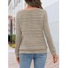 MEROKEETY Women’s 2025 Fall Lightweight Sweater Shirt Long Sleeve Boat Neck Ribbed Knitted Tunic Pullover Tops(Apricot)